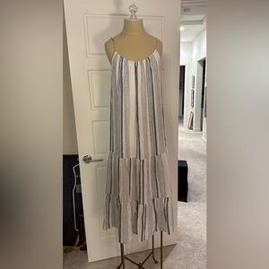 Rails Blue and White Striped Maxi Skirt Size M